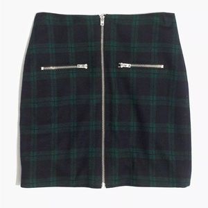 madewell plaid mini skirt size 2